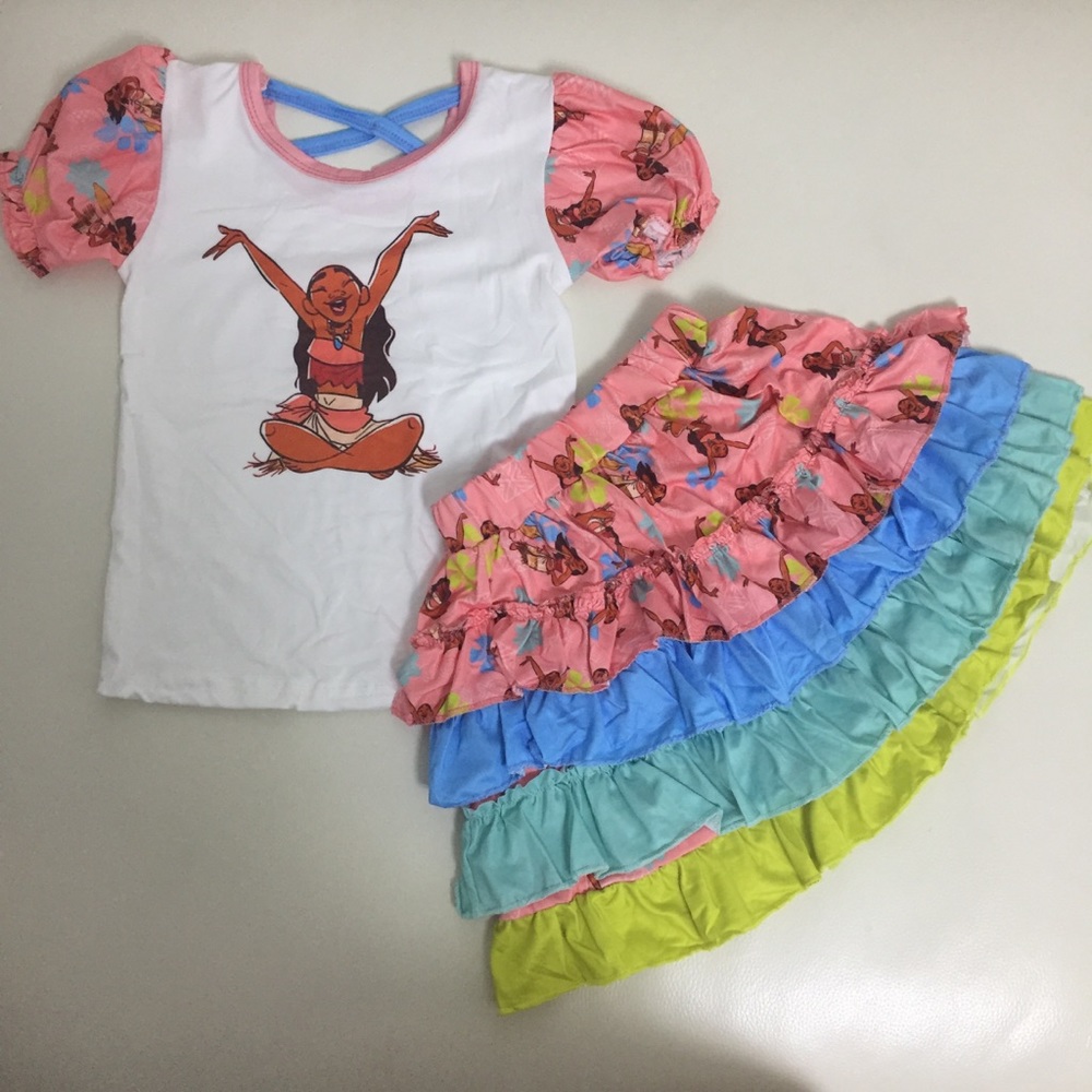 Moana Cute skirt Top Set - Picture 3 of 8